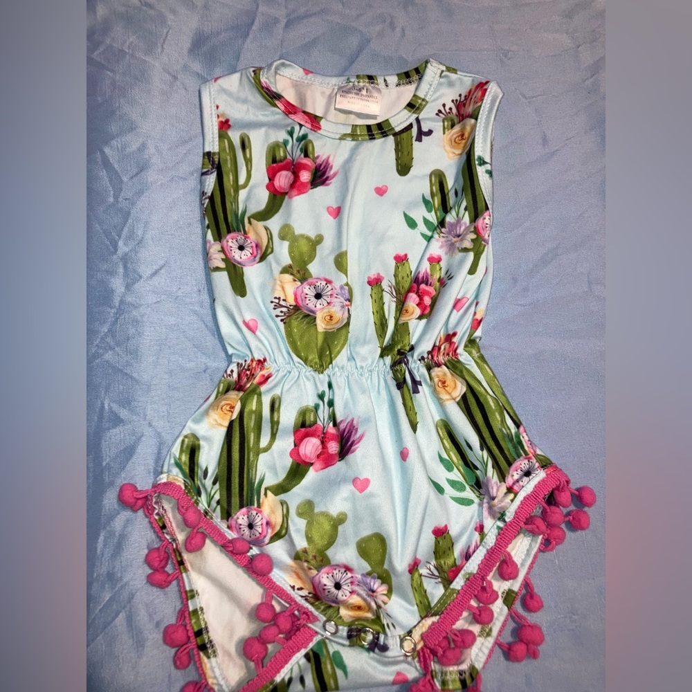 Sleeveless Cactus romper jumpsuit